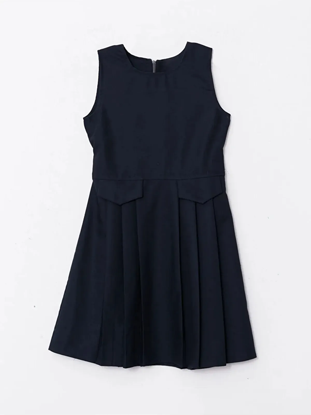 Crew Neck Basic Girl's Dress