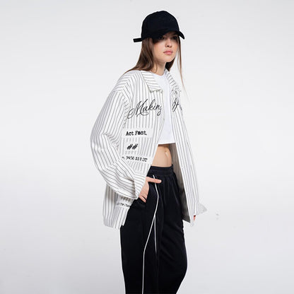 Noa Women's Off-White Extra Oversize Shirt Jacket