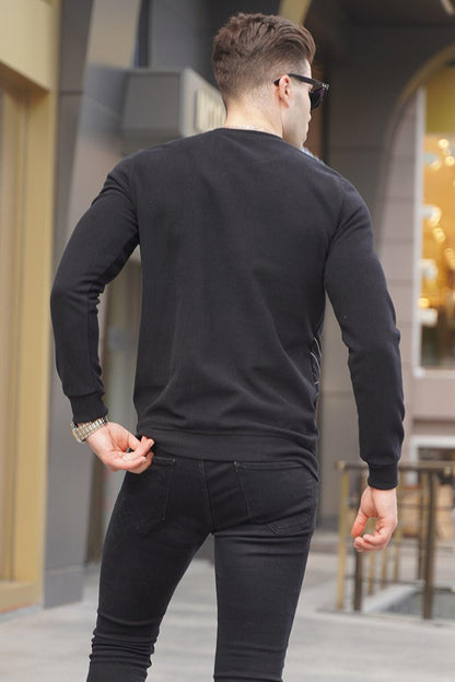 Black Basic Crew Neck Knitwear Sweater 5965