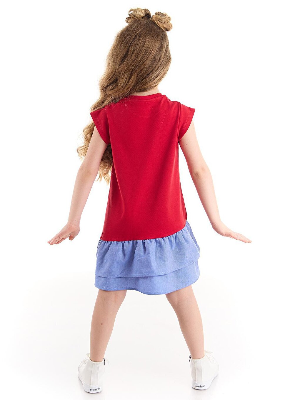 Cat Ruffle Red Girl Dress