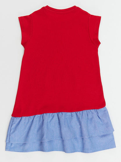 Cat Ruffle Red Girl Dress