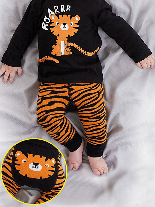 Tiger Patterned Baby Boy Tights Trousers