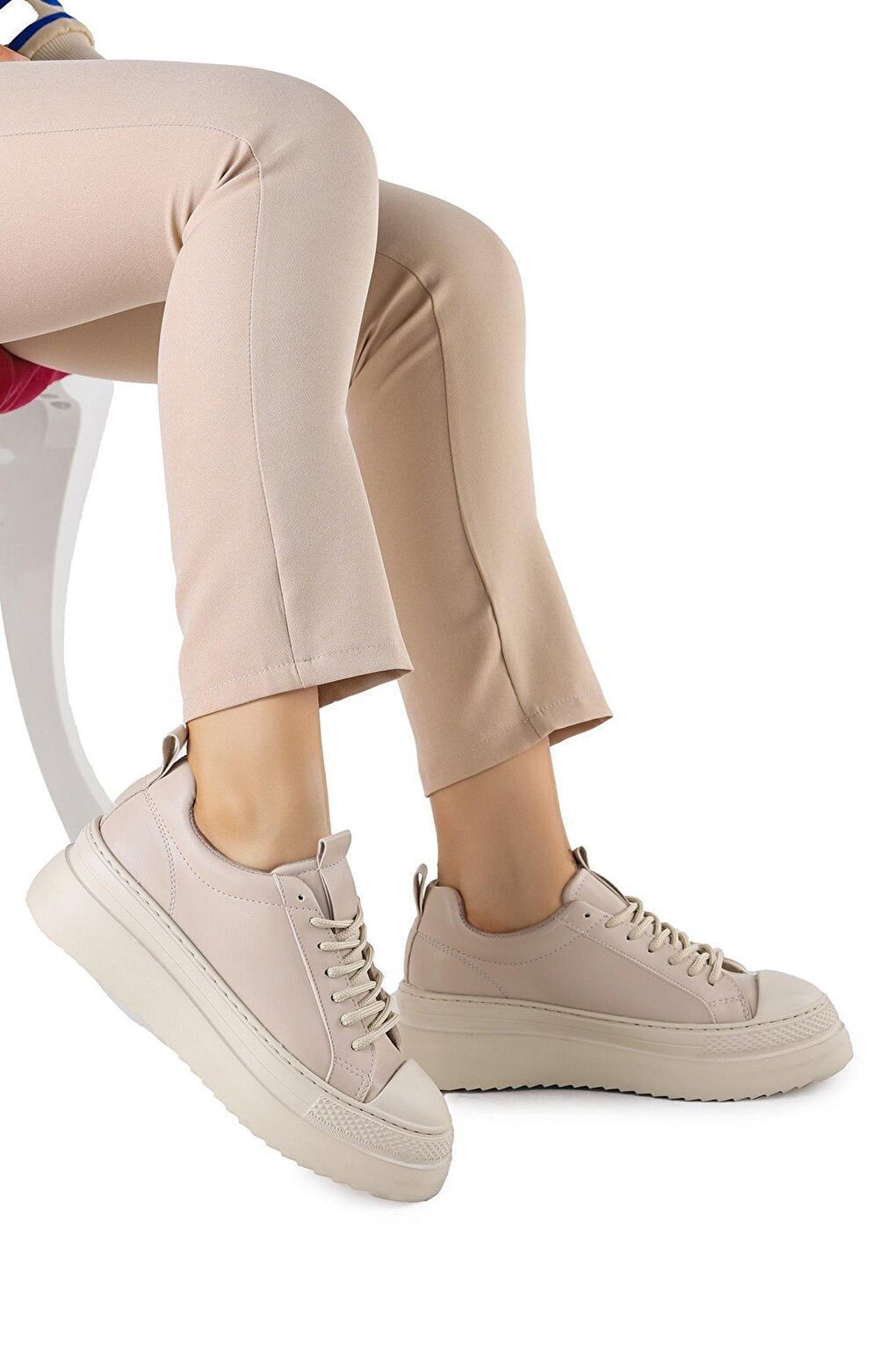 Skin Lace Up Women's Casual Sneakers Fls 26-41