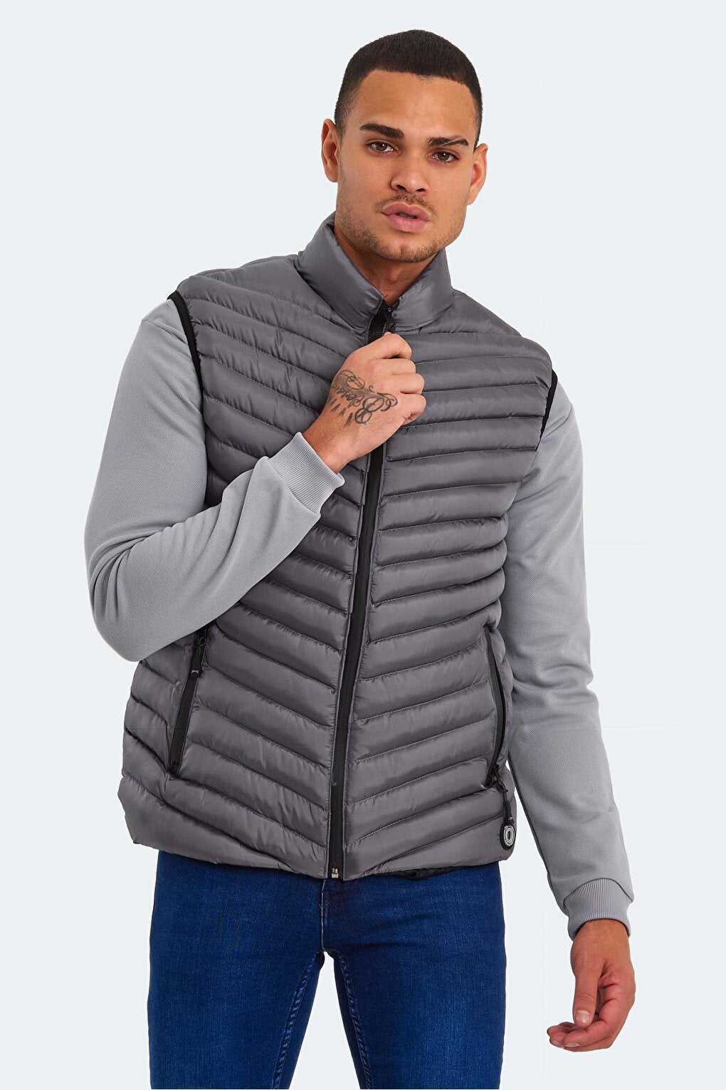 HENA KTN Men's Vest Dark Gray