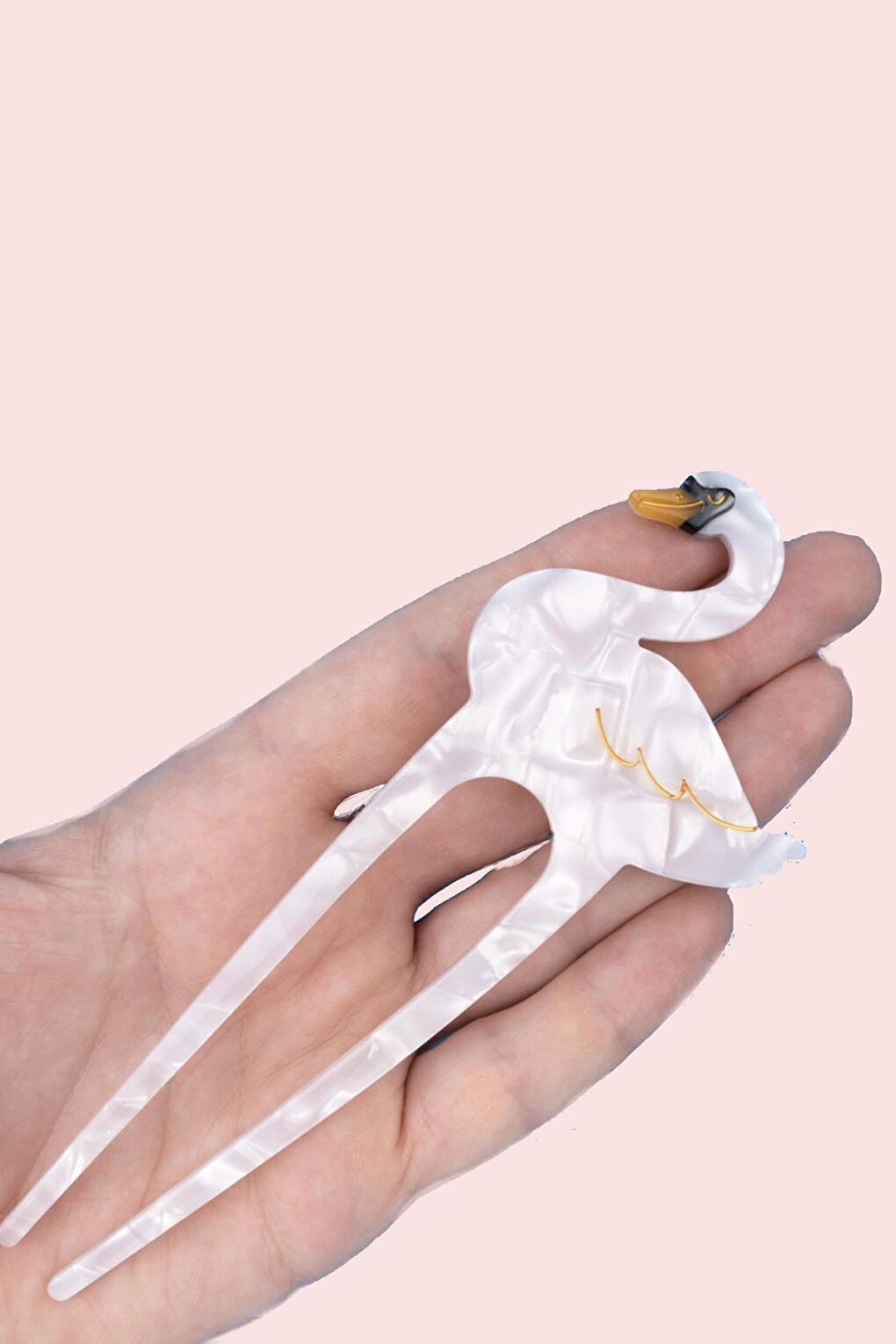 Swan French Handmade Luxury Bone Knob Clasp