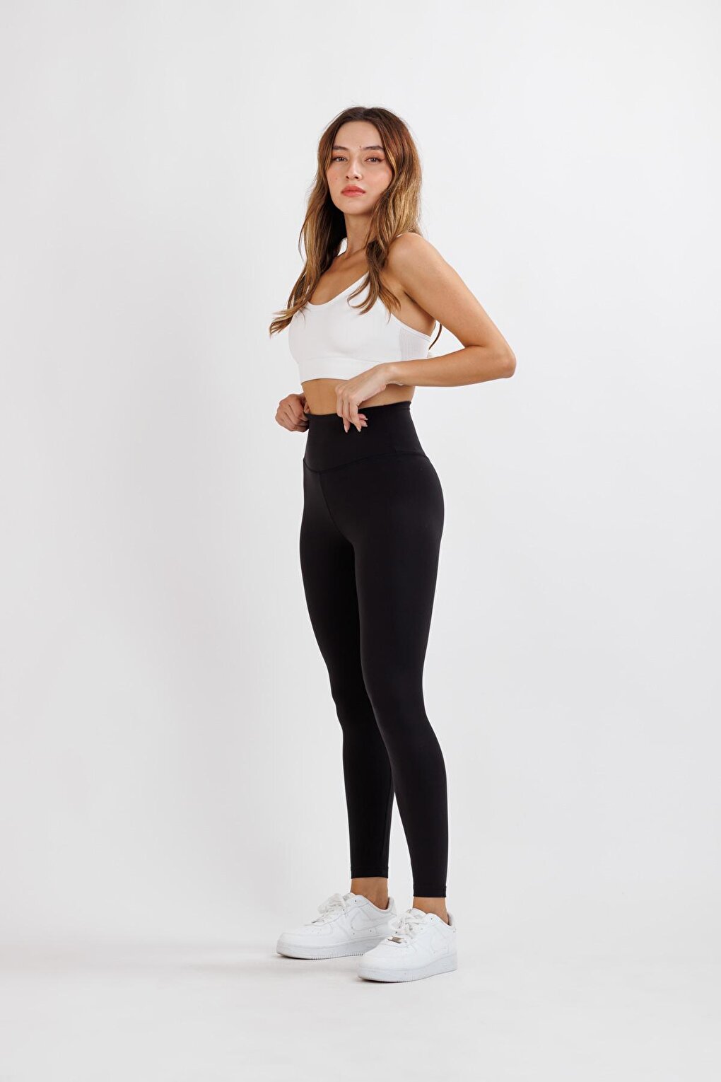 Women's Black Nanofit Basic Sports Tights