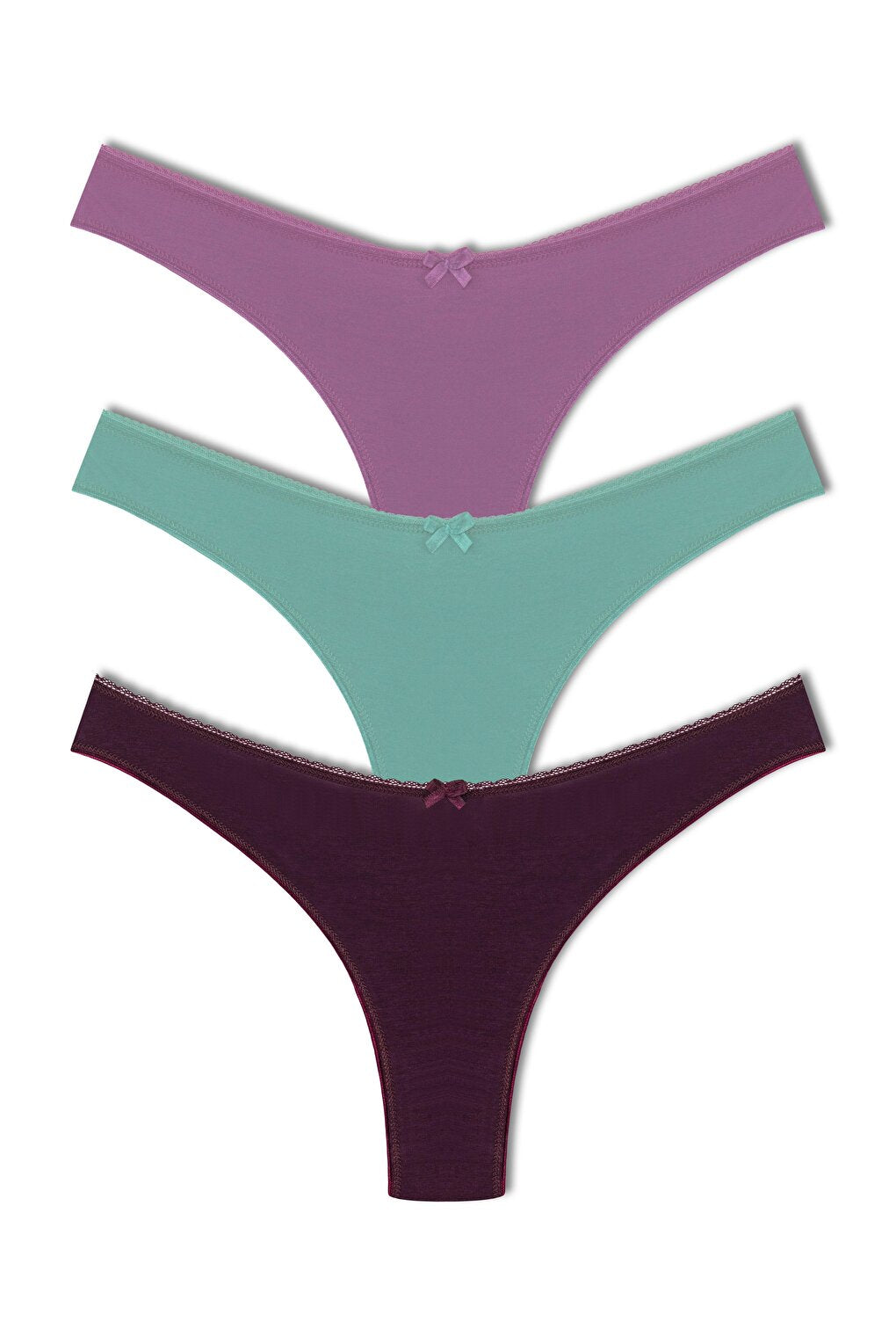 Cotton High Waist Brazil Women's Panties 3-Piece