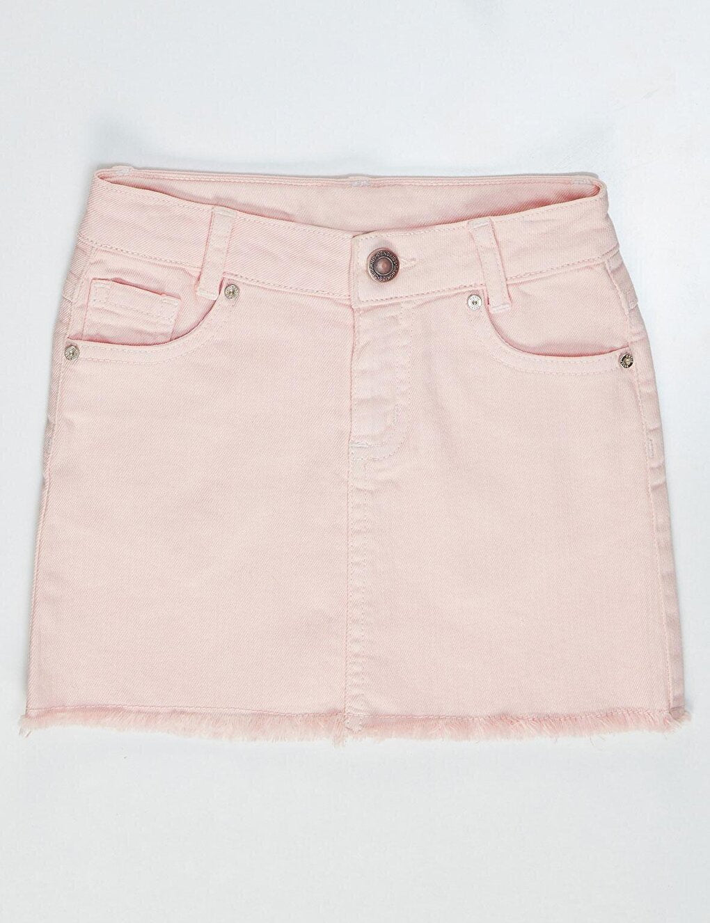 Pink Denim Mini Girl Skirt