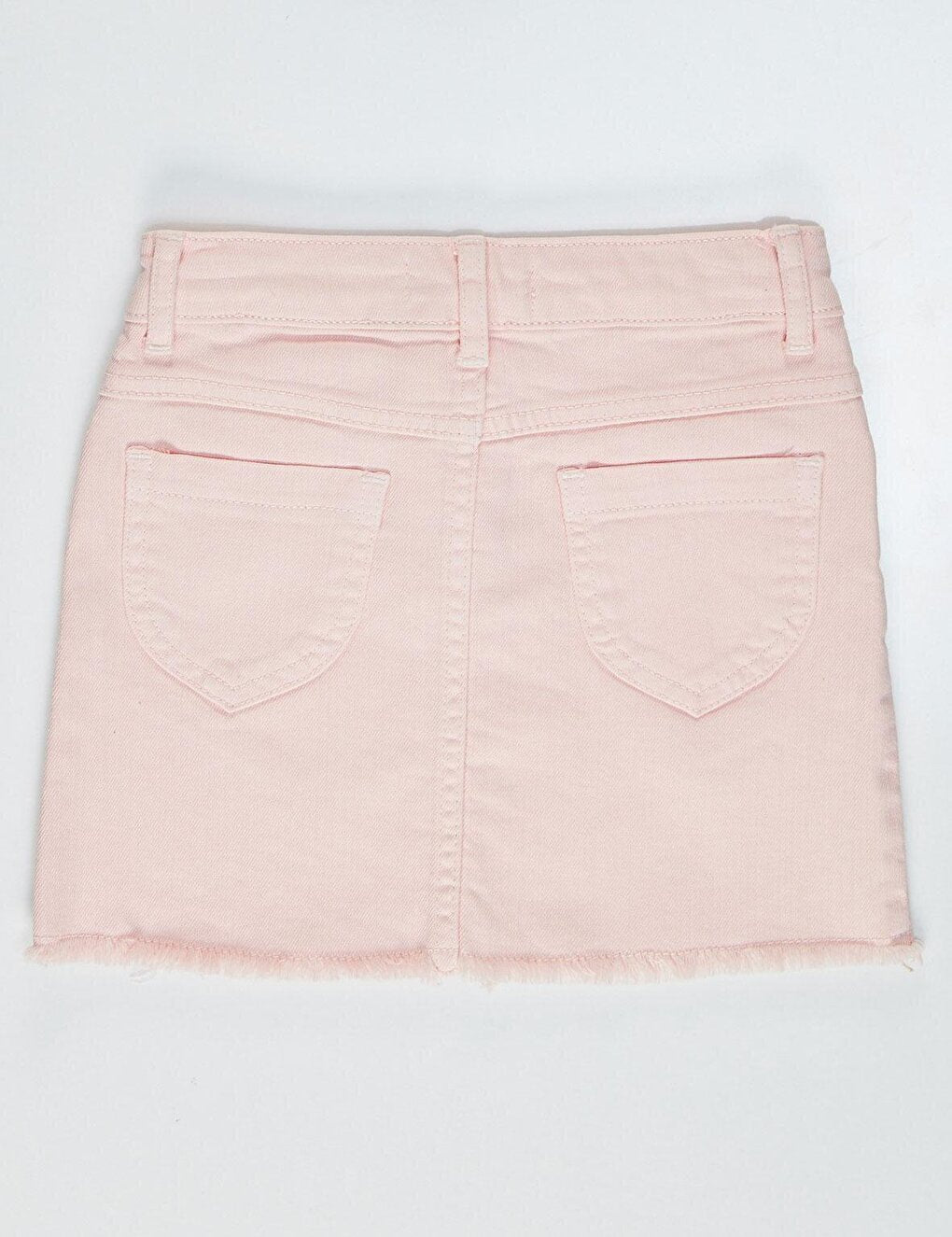 Pink Denim Mini Girl Skirt