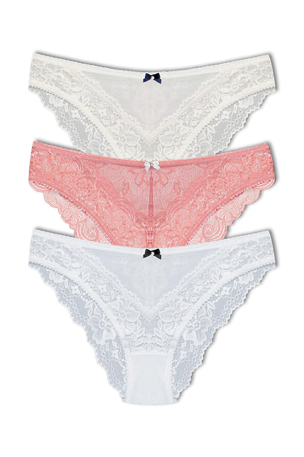 Lace Women's Slip Panties 3-Piece