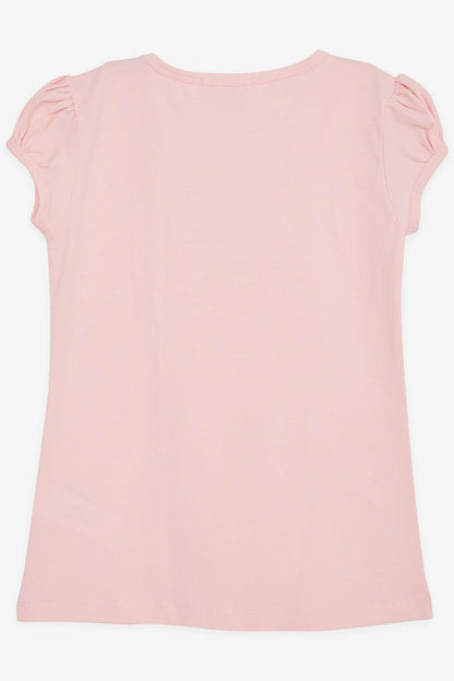 Girl's T-Shirt Laced Pink (4-8 Years)