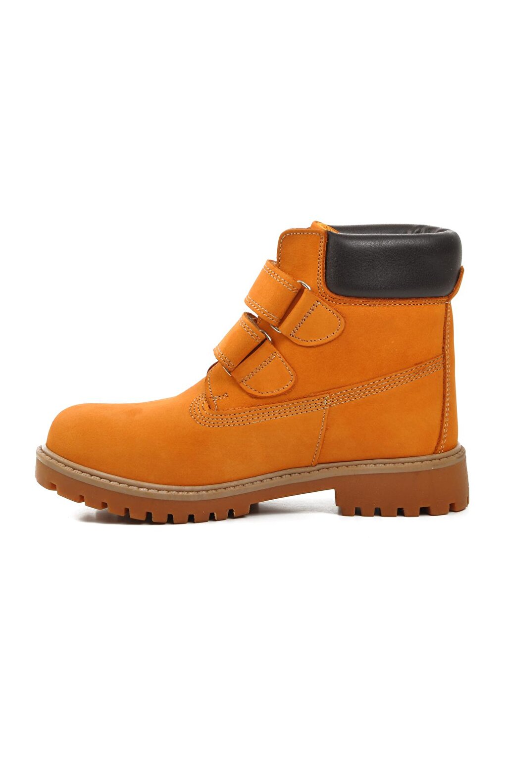 240850-F Yellow Nubuck Genuine Leather Kids Boots