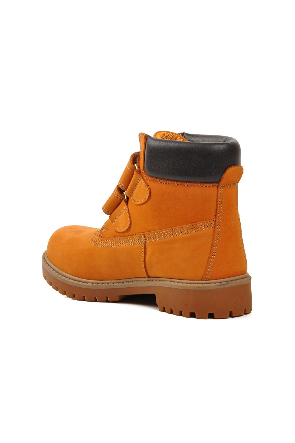 240850-F Yellow Nubuck Genuine Leather Kids Boots