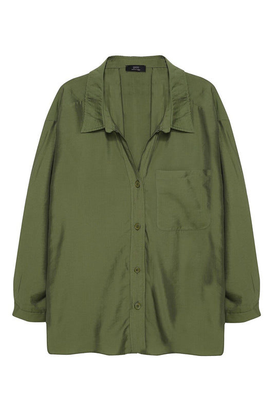 Oversize Buttoned Shirt Khaki