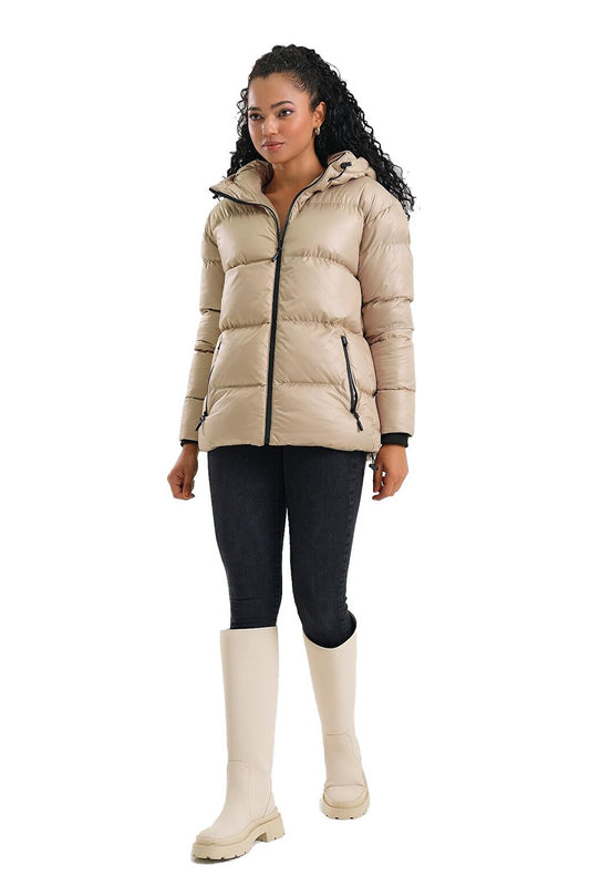 Women's Coat Hooded Puffer