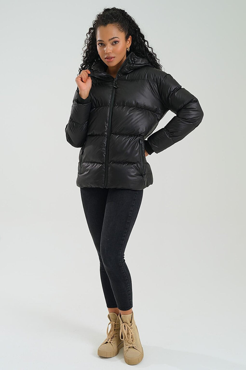 Women's Coat Hooded Puffer