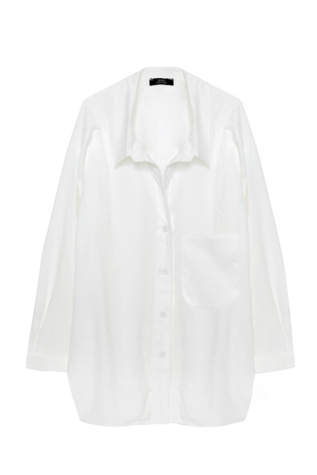 Oversize Button Detailed Shirt Ecru