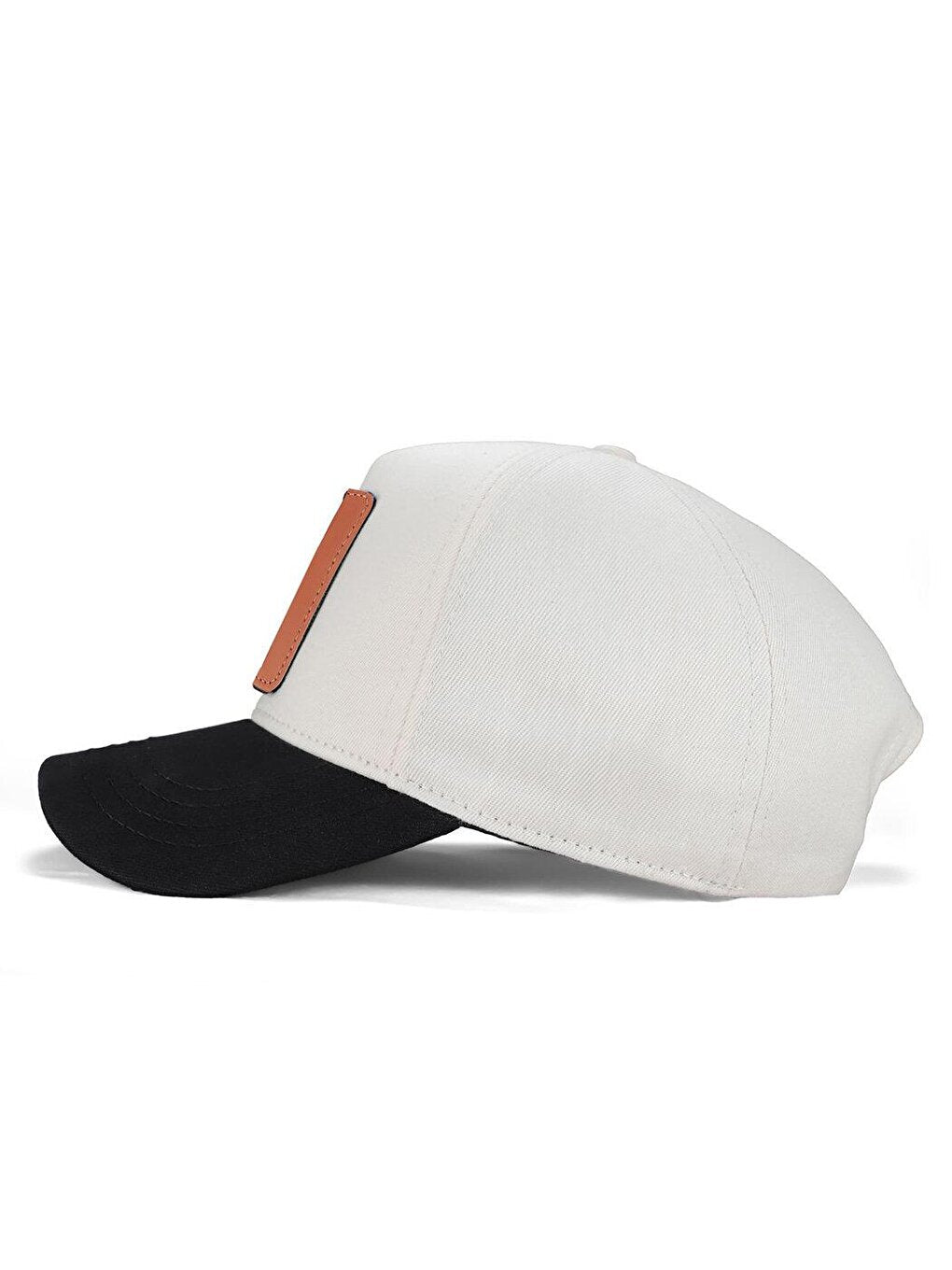 V1 Baseball G Letter - Unisex Beige-Black Peaked Hat (Cap) with 3 Code Logo