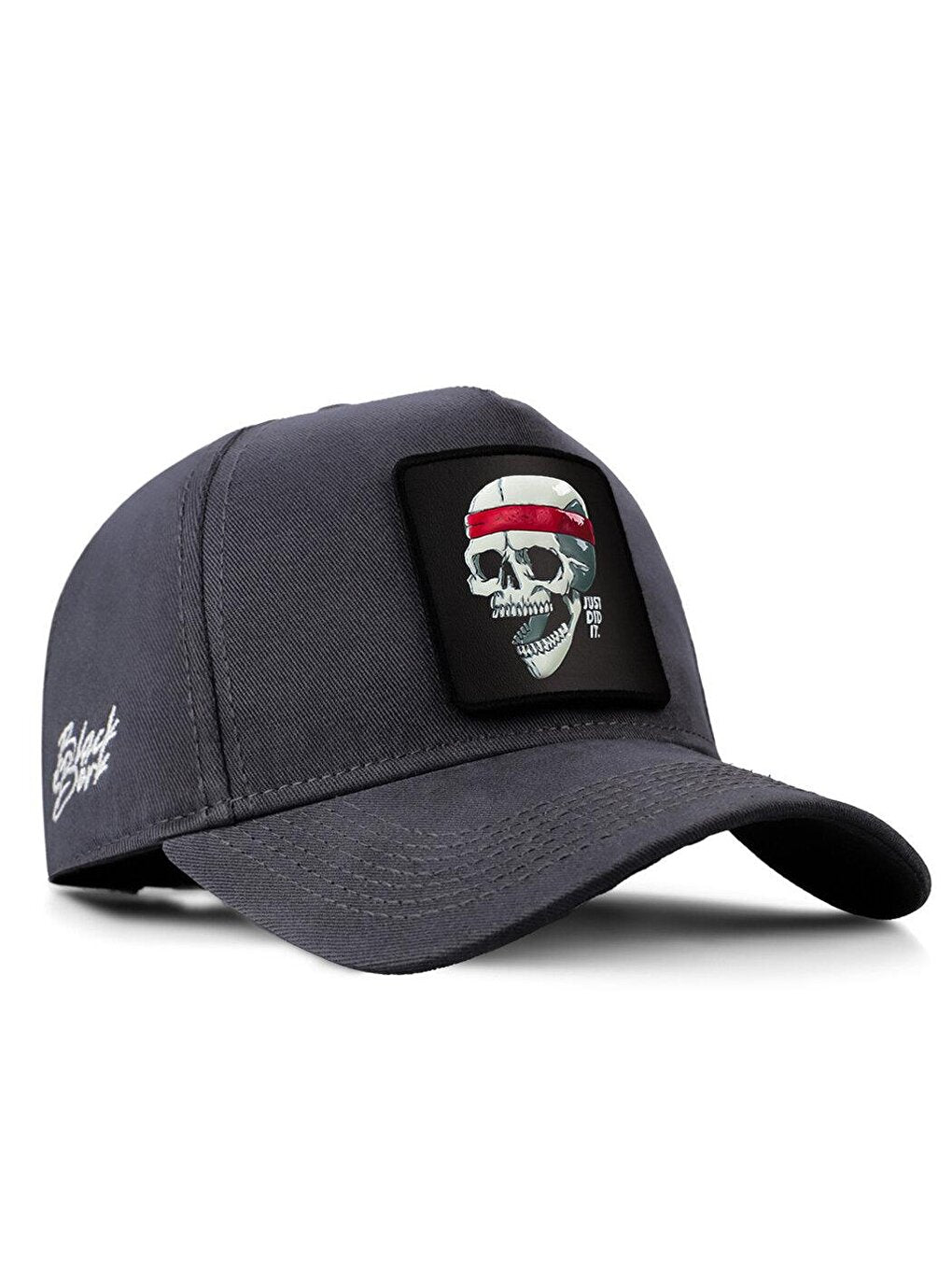 V1 Baseball Skull - Unisex Anthracite Hat (Cap) with 2 Code Logo