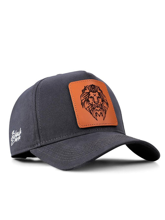 V1 Baseball Lion - Unisex Anthracite Hat (Cap) with 13 Code Logo