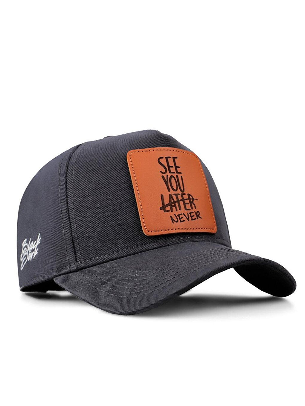 V1 Baseball See You Later Never - Unisex Anthracite Hat (Cap) with 3 Code Logo