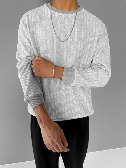 Normal Pattern Patterned Knitwear Gray