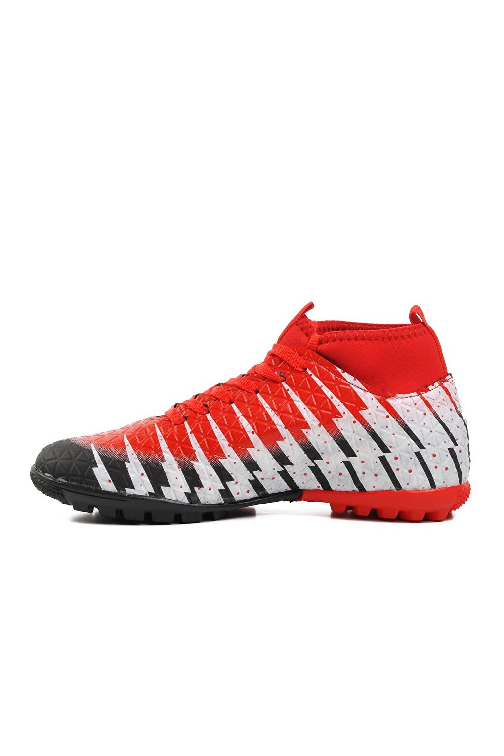 Black-Red Men's Astroturf Field Shoes with Socks 1453