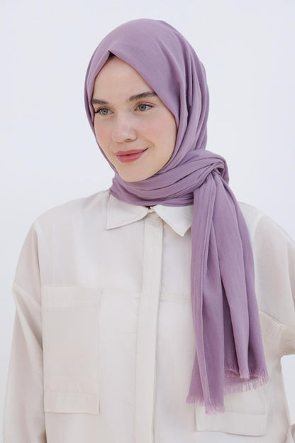 Light Lilac Natural Cotton Shawl