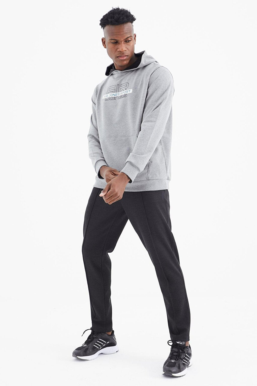 Vincent Gray Melange Standard Fit Men's Sweatshirt - 88308