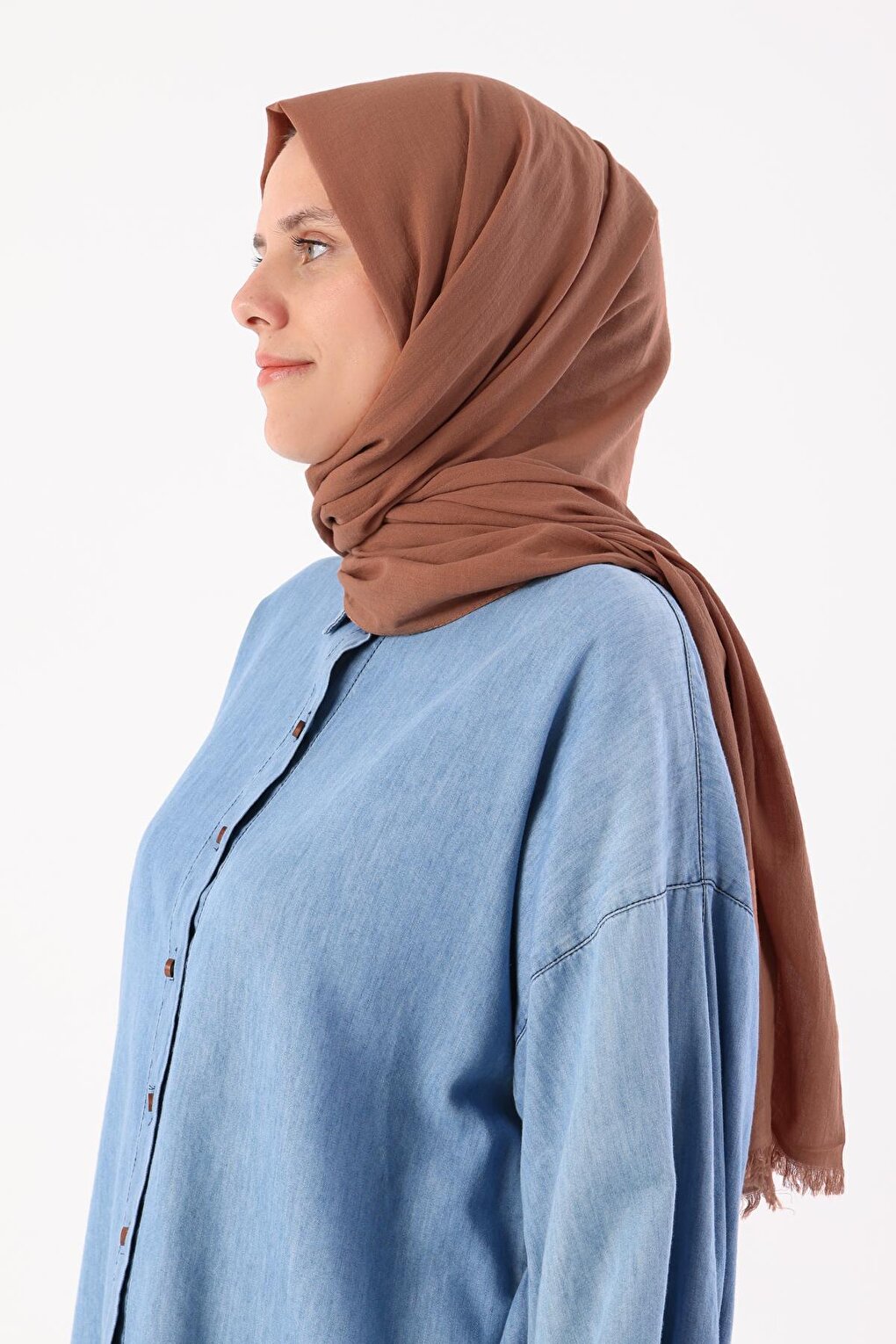 Milk Brown Natural Cotton Shawl