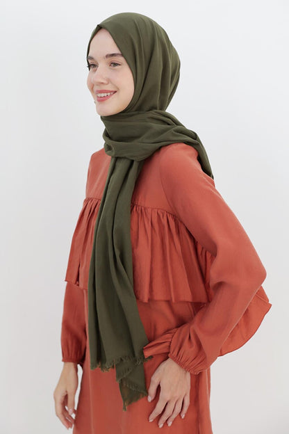 Khaki Natural Cotton Shawl