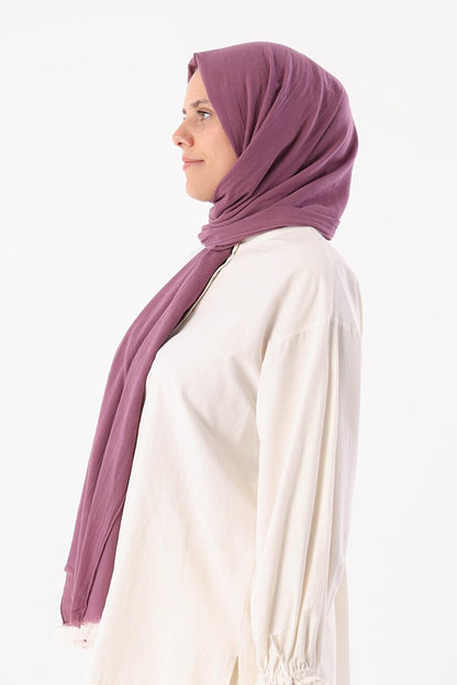 Lilac Natural Cotton Shawl