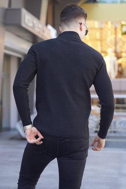 Anthracite Half Turtleneck Knitwear Sweater 5969