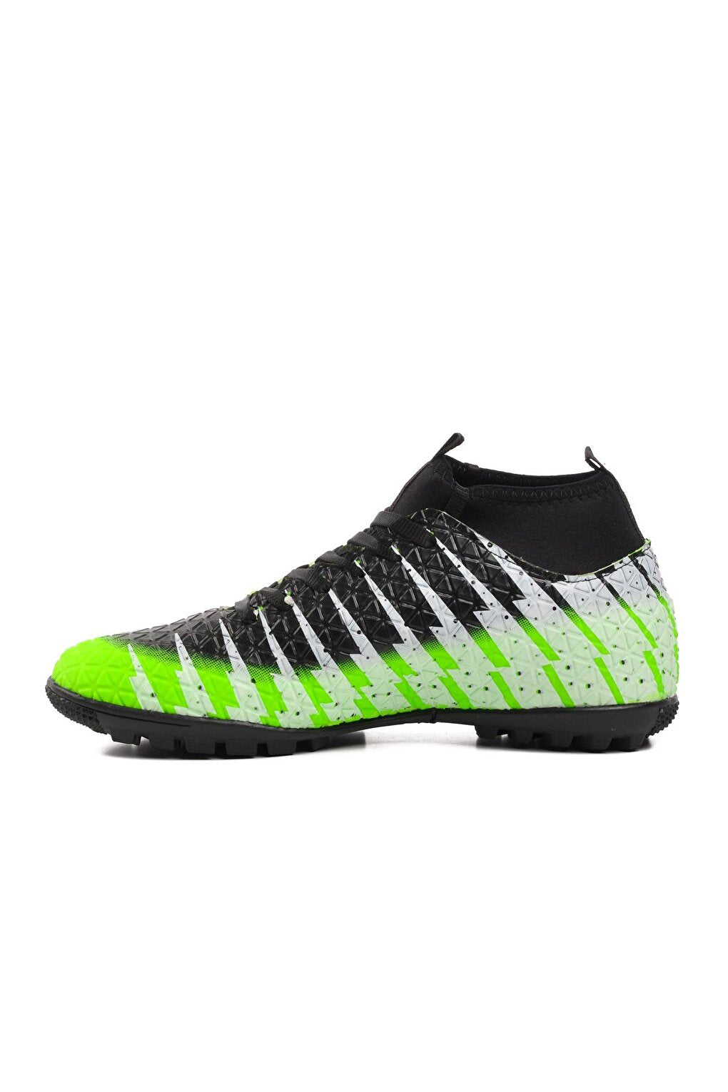 Green-Black Men's Astroturf Field Shoes with Socks 1453