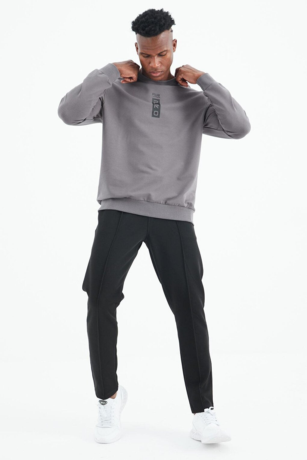 Leroy Dark Gray O Neck Men's Sweatshirt - 88306