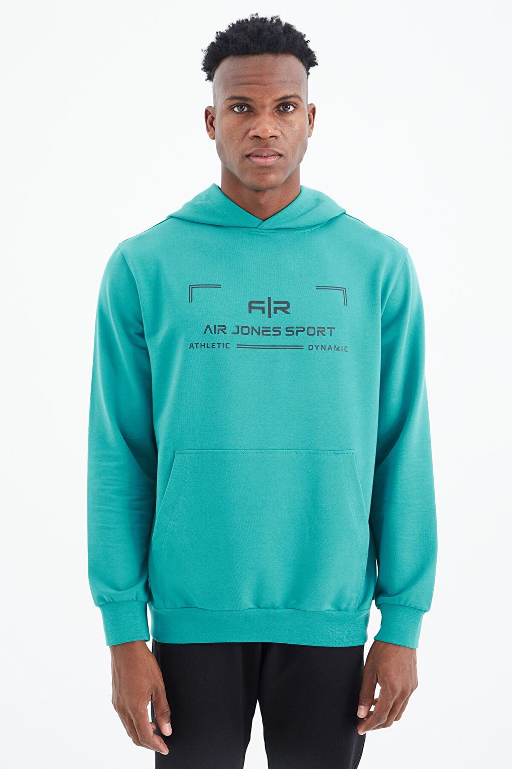 Galvin Sea Green Hooded Men's Sweatshirt - 88304