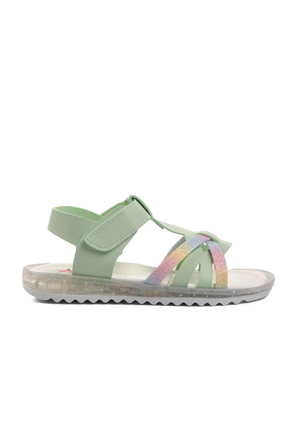 Mint Green Velcro Girls Sandals 1200-F