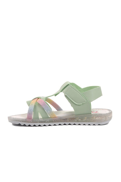 Mint Green Velcro Girls Sandals 1200-F