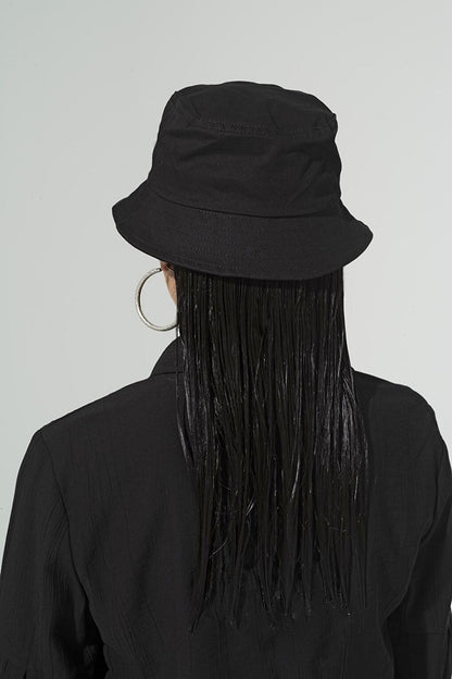 Embroidered Black Safari Hat