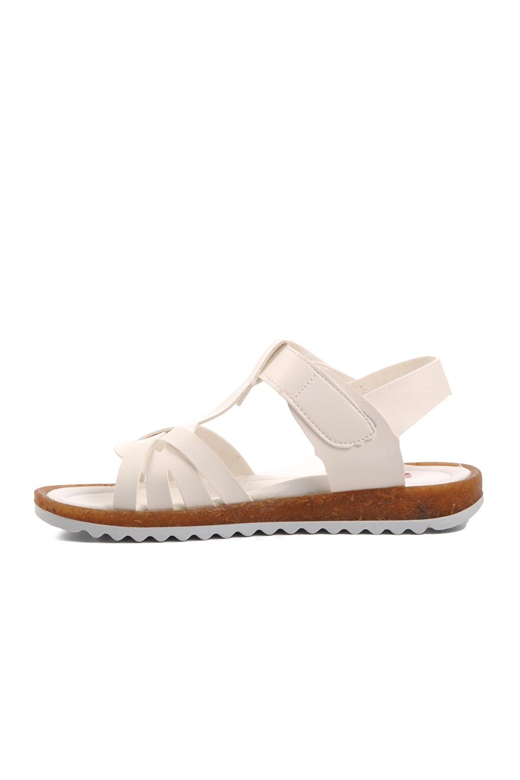 White Velcro Girls Sandals 1200-F