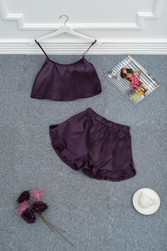 2-Piece Purple Athlete Shorts Set