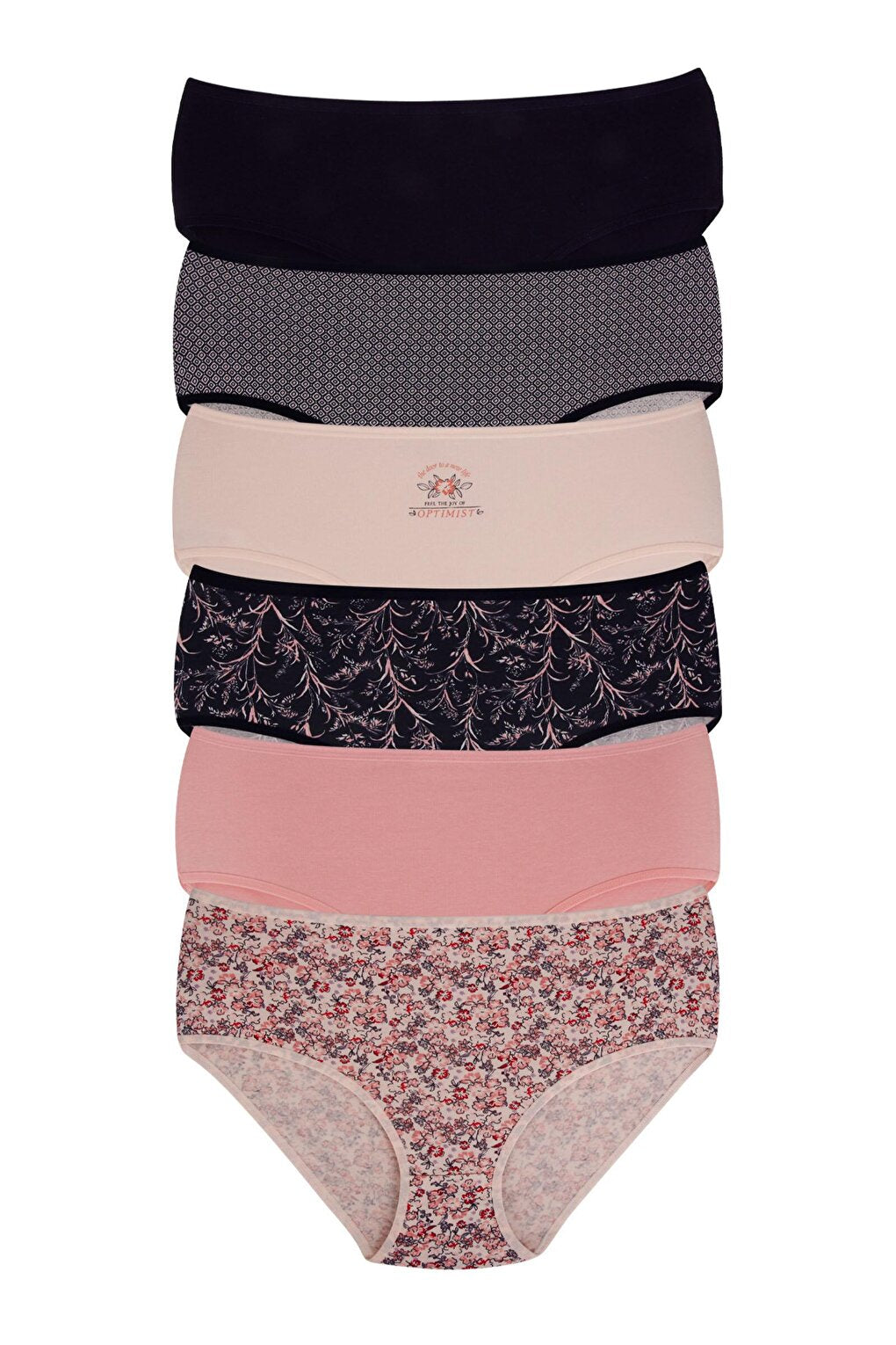 Women's High Waist Plus Size Panties 6 Pack