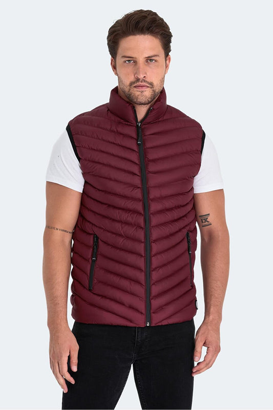 HENA KTN Men's Vest Claret Red