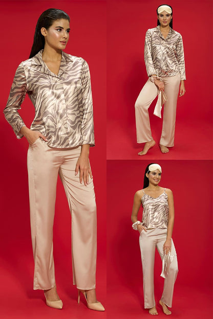 6-Piece Zebra Pajama Stone Set Both Inside and Outside