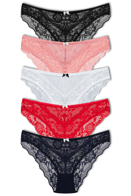 Lace Women's Slip Panties 5-pack