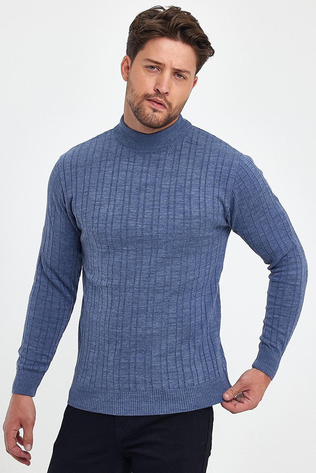 Men's Turtleneck Long Sleeve Sweater