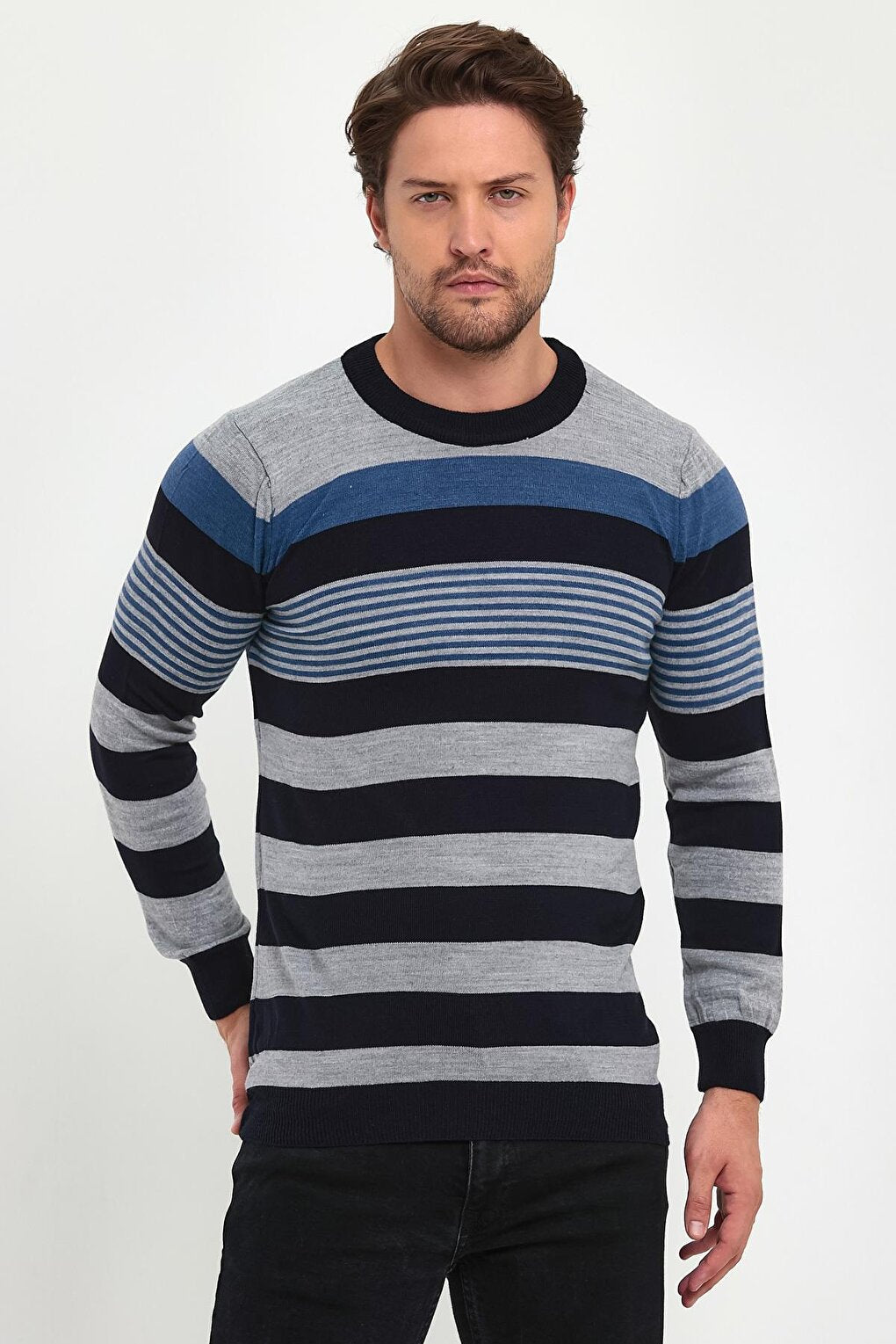 Striped Knitwear Men's Sweater