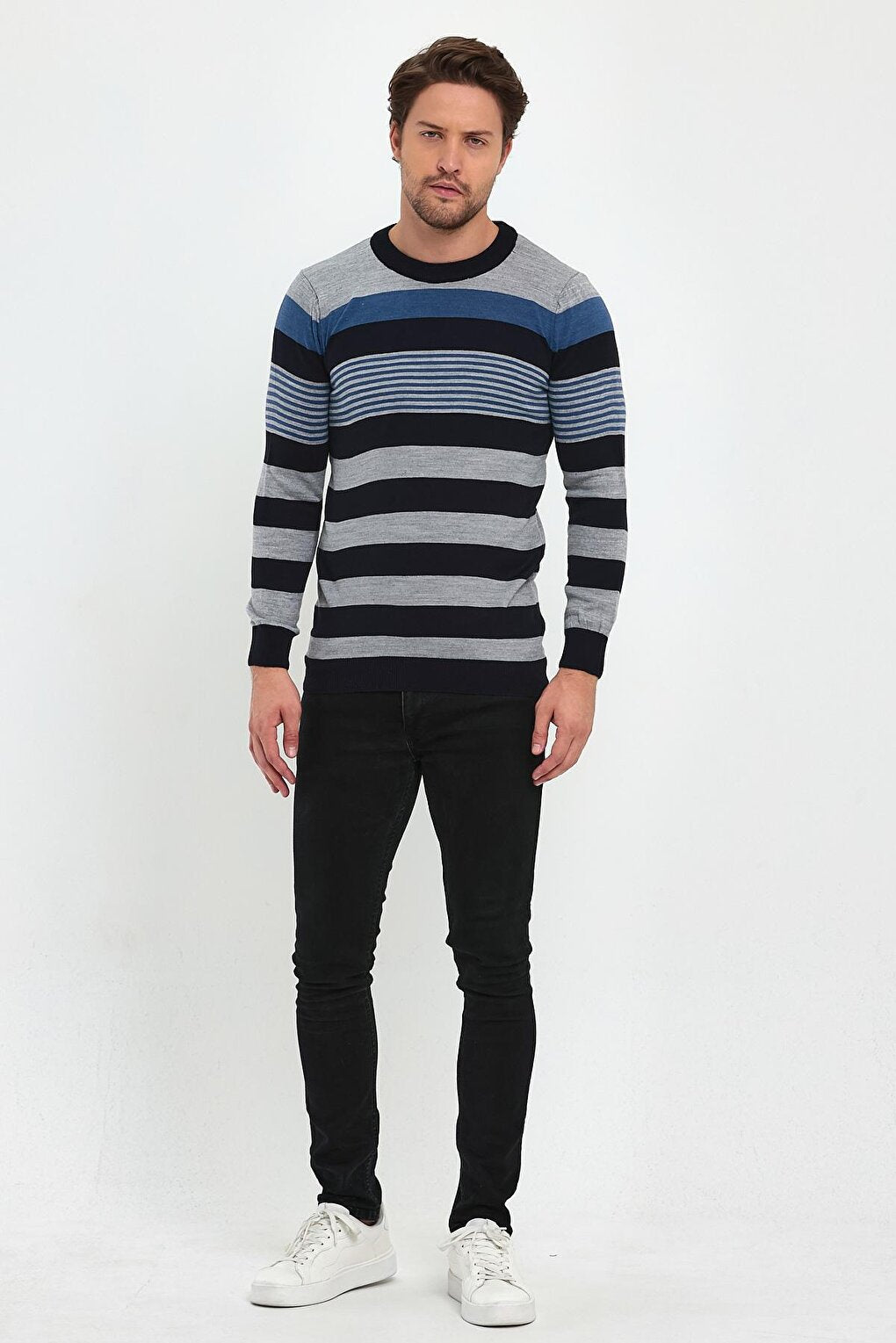 Striped Knitwear Men's Sweater