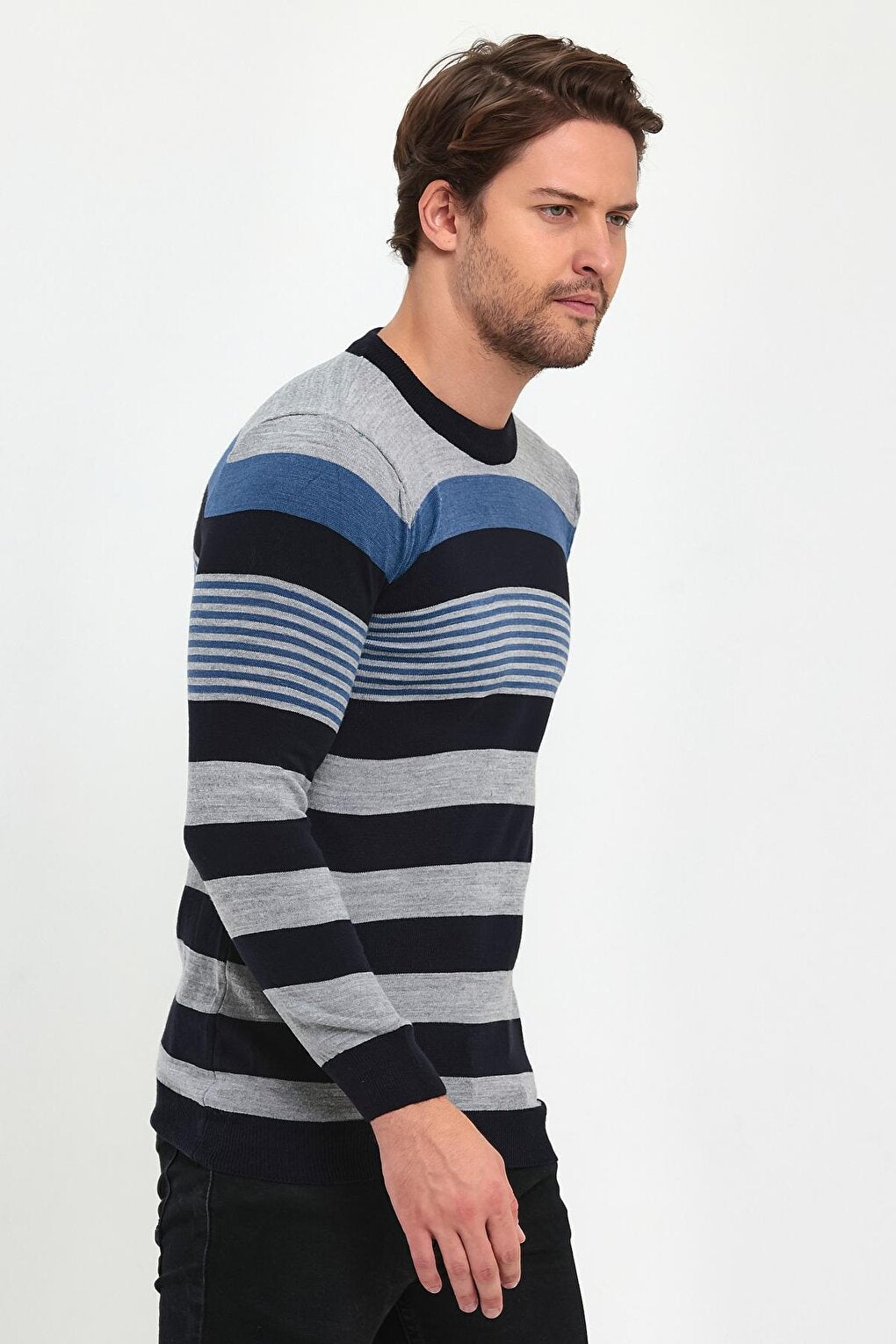 Striped Knitwear Men's Sweater