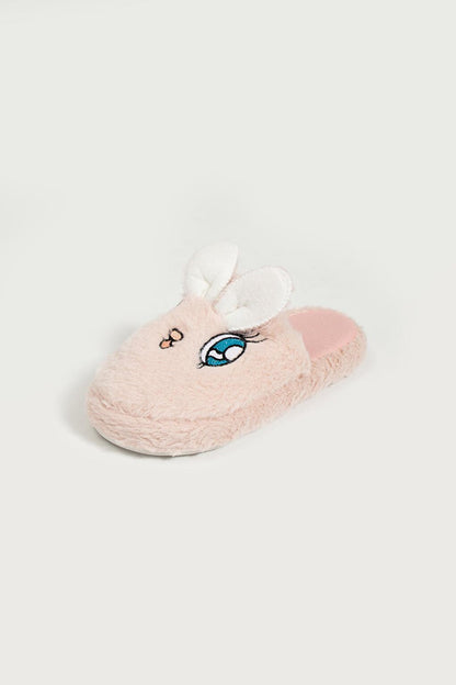 Cute Rabbit Front Closed Inside Fur Thermal Sole Women's Home Slippers P01-18-23Kl